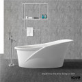 White Matte Free Standing Oval Bathtub for Hotel Project